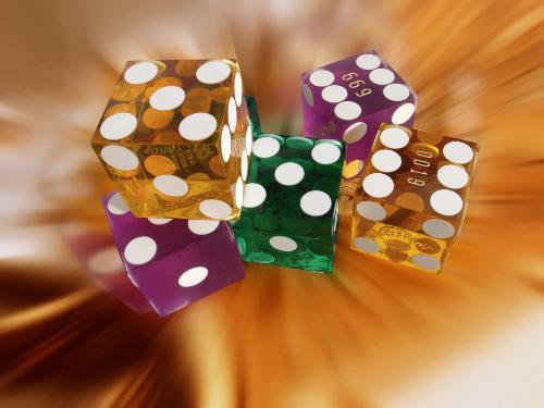 Dice - this is a photo of some dice which can be used in many games ect..
