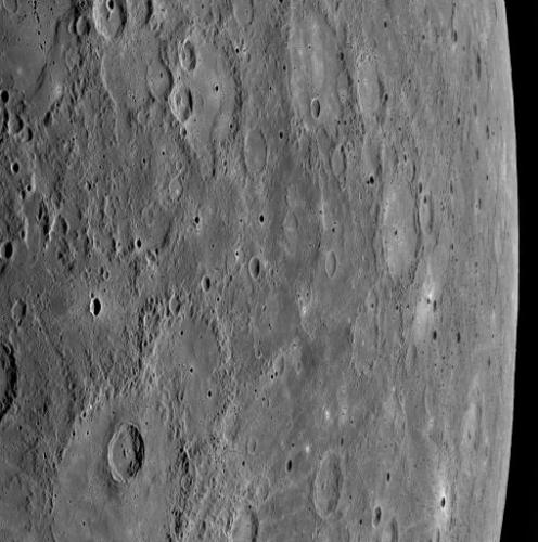 Todays image of Mercury - Messenger's first image after closest approach.  Jan 19 2008  Credit for Messenger images NASA/Johns Hopkins University Applied Physics Laboratory/Carnegie Institution of Washington.
