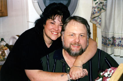 hubby and I - this is my hubby and i the first time we meet . we first talked on the internet and now we been married almost 5 years