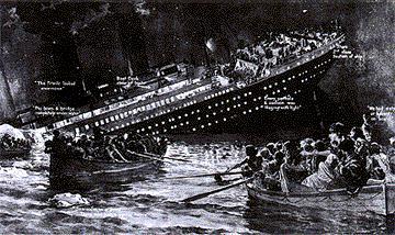 The Titanic sinking! - sinking of the Titanic