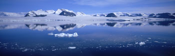 Prince Gustaf Channel - A completely ice-free channel where before the ice slope could be seen to rise to well over 100 feet (30m) altitude into the distance (and 9 to 10 times that thickness under the level of the sea).