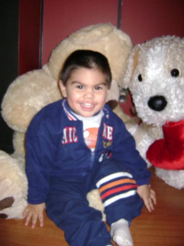 bear - This Is my baby boy sandro Vargas .... .him and teady hehe