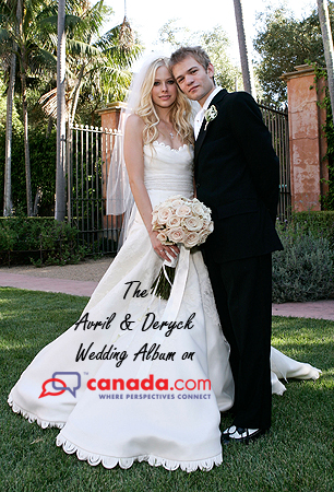 Avril Lavigne - That’s right -- it’s all Avril all the time around here!  I know that I showed you some of Avril and Deryck’s wedding pictures already but I also know that you want more.  Enjoy! They’re really great photos. Kinda like the ones I would have except with Avril and Deryck instead of me and Andy Garcia. Heh.