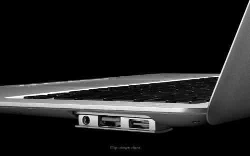 MacBook Air - MacBook Air flip down door to easy plug your devices