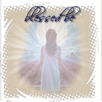 Blessed Be - Woman in aura with words blessed be
