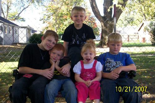 Me and my children. - Me and my kids having fun at Levi's Birthday party.