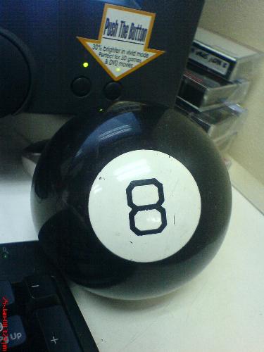 magic 8 ball - my magic 8 ball, bought this in dec 2005. :D