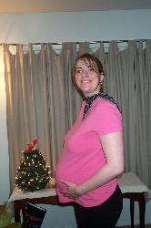 My cutest belly shot:  30 weeks - This pic is from when I was 30 weeks pregnant with Zane.  It was December 2004.