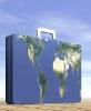 travelled - briefcase with map on it