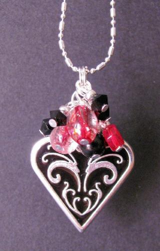 Heart Cluster Necklace - This Heart Cluster necklace sold earlier today in my etsy shop. http://CreationsByRobin.etsy.com