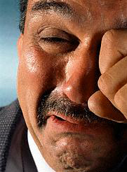 Crying Man - Man crying very hard.