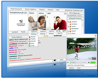 Chatting - Instant Video, Audio and Text Chatting! YouCams™ is an Instant Social Networking™ chat site with many great features to enhance the chatting environment. Grab our code and use YouCams™ on your profile page or website.