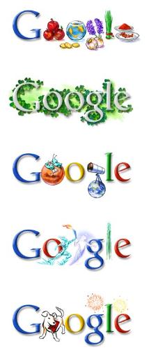 Google Smart Logos - Gogle Logos in different new styles