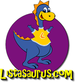 Listasaurus.com - Listie is Listasaurus.com's mascot.