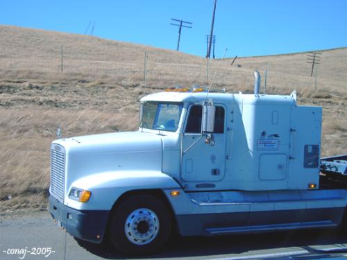 a semi-truck - I'm not sure I think I took this picture while driving in direction of California