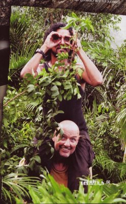 Locke and Sayid - Terry O'Quinn and Naveen Andrews goofing off on the set of Lost season 3.