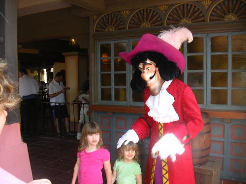 capt hook and the girls - the girls at disney