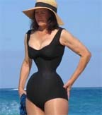 small waistline - woman with small waistline at the beach