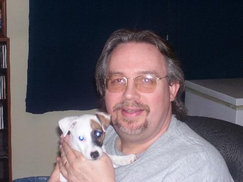 me and daisy - here i am in all my glory with the cutest puppy in the world.