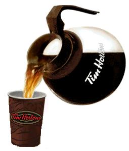 Tim Horton's Coffee - PPouring a cup of the great coffee at Tim Horton's. A Canadian chain store coffee shop that is quickly catching on in other countries too! Tim Horton's Coffee - PPouring a cup of the great coffee at Tim Horton's. A Canadian chain store coffee shop that is quickly catching on in other countries too!