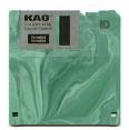 Floppy disk - A 3.5 inch floppy disk that can carry 1.4MB of data.
