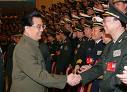 rrc - picture of chinese primeminister having a handshaker with his soldier