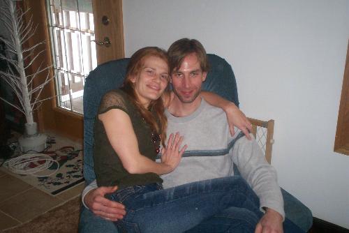 Me & My man - This was taken at my mom's house when my man and I were visiting my sister who was home for a visit from Geniva.