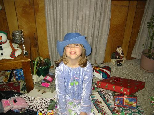 My Grandaughter - Morgan Lynn - age 8 - Christmas... She is so sweet and one of twins.. She is my 'horse lover' buddy..
