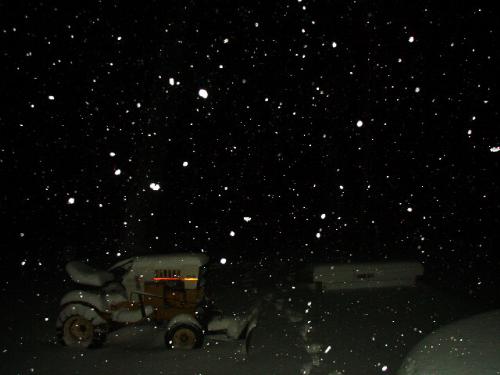 Snow coming down during the night - I love snow!!!