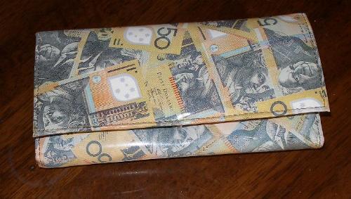 my purse - purse with Australian $50 note theme