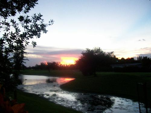 South Florida Sunset - Overlooking the golf course at sunset. 