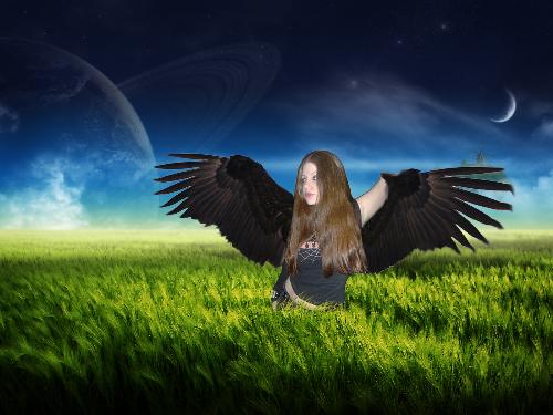 beautiful angel  - my friend in a dark angel