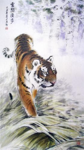 traditional Chinese painting(tiger) - the tiger traditional Chinese painting is very vividly,I like it very much,and you?