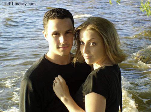 Entertainment - Two friends of mine shortly before their wedding in 2004. Photo taken at High Cliff State Park near the marina.