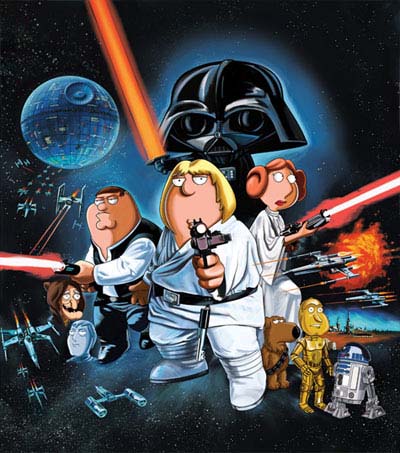Family Guy - The cast of Family Guy in the Star Wars parody special