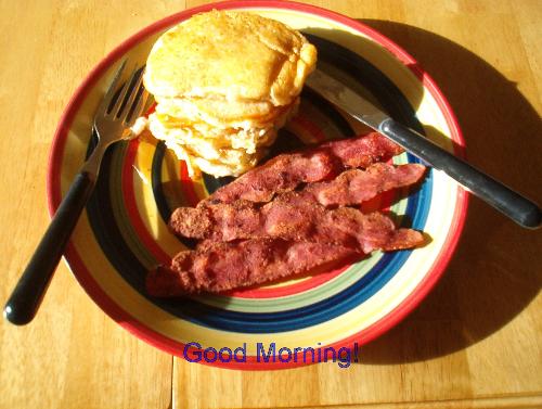 breakfast - bacon and pancake breakfast