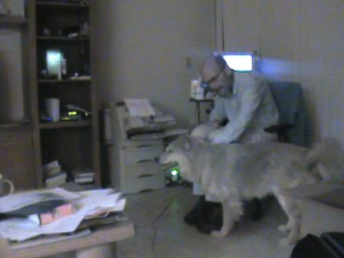 One More - One more of Pebbles and Walker, from a series of pictures I 'captured' from a video I made, the other night.
