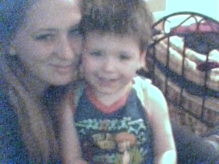 Mommy And son - Just a picture of justin and me from february 4th 2008 watching thomas the tank engine
