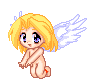 little baby angel... - picture of a little cute angel with golden angel..
