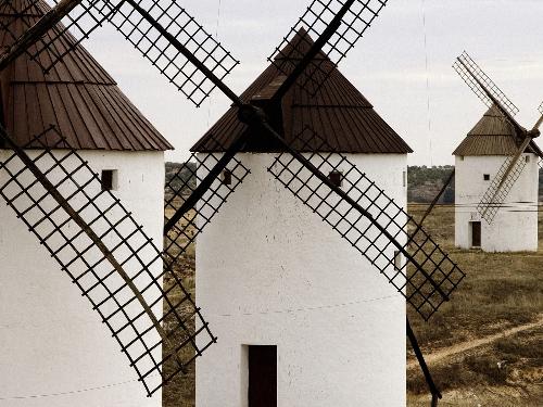 mills - Three mills,Mota del Cuervo village,Cuenca province,spain