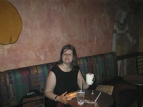 Me And My Coffee - Here is a picture of me at The Second Cup, in Guelph Ontario, before a recent trip to Sedona Arizona, where my husband lives.