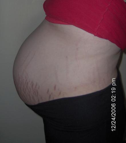 big belly!!! - this is a picture of my first pregnancy with my daughter.. i was about 38 weeks... i think was taken just around christmas 2006!