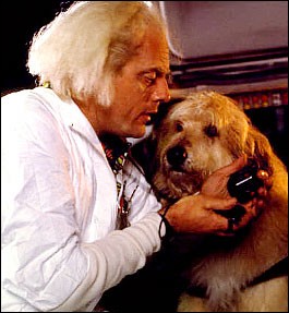 Doc & Einstein - Doc preparing einstein for the first time travel
