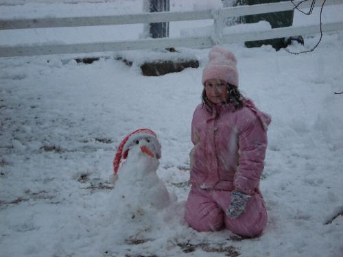 My daughter last year playing in the snow at easte - This was the last storm of the season last year. They had a blast and it was easter time which is really late for snow here. But they had a blast outside.