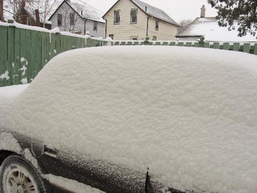 Our Car - Yes, this is our car...Under one huge pile of snow!!