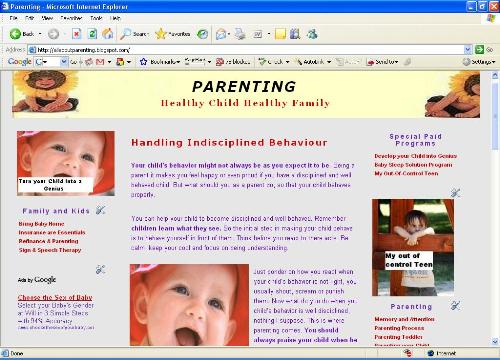 AllAboutParenting.blogspot.com - A blog discussing all issues about parenting, pregnancy and baby health.