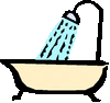 Showe tub Emoticon - showertub smiley emoticon that I have had saved to my computer for ages and ages. Finally found a use for this cute little gif!