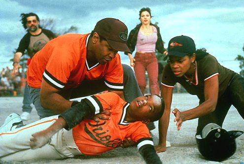 John Q - Denzel Washington is john Q, in this scene he is helping his son which just have a heart failure