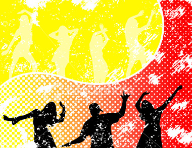 People Dancing - Color poto of black figures dancing
