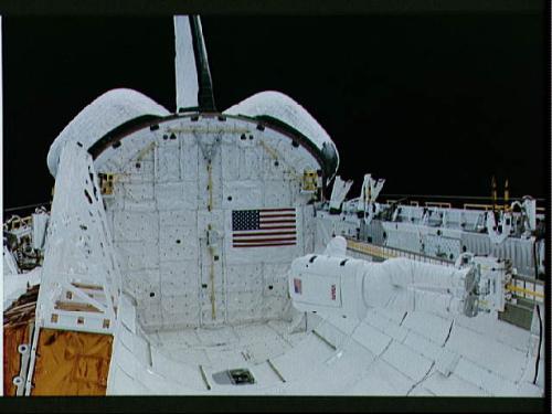 Space Shuttle - Space shuttle cargo bay from space